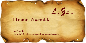 Lieber Zsanett névjegykártya